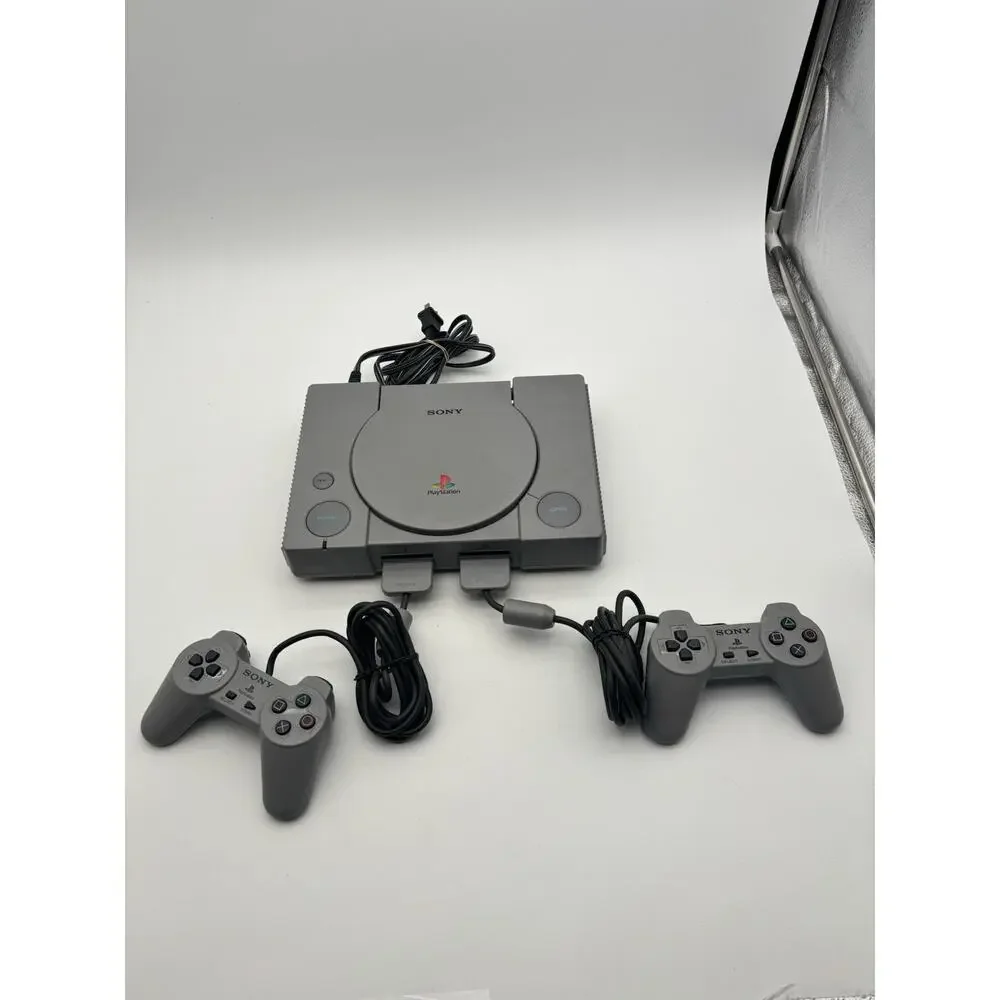 Sony PlayStation Game Console and controllers SCPH-1001 For Parts And Repair